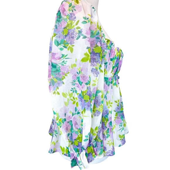 For Love and Lemons Floral Blouse Size S - Picture 5 of 6